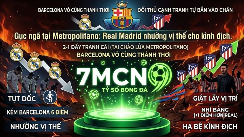 Atletico Madrid đánh bại Real Madrid vòng 7 La Liga theo 7mcn