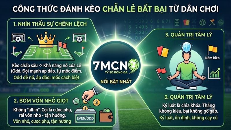 Bí kíp đánh kèo chẵn lẻ luôn thắng trên 7m cn