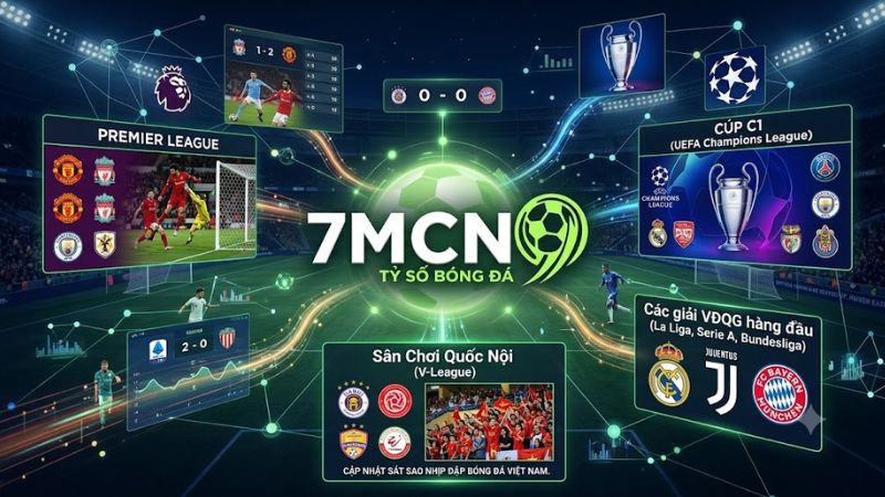 Danh sách các giải đấu bóng đá quốc tế hiển thị chi tiết trên 7mcn