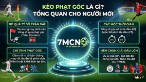 Sơ đồ minh họa giải thích kèo phạt góc là gì trên bảng tỷ lệ 7m